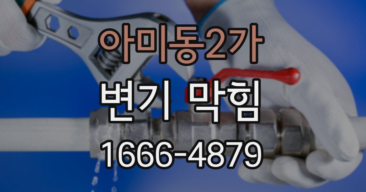 아미동2가 변기 막힘