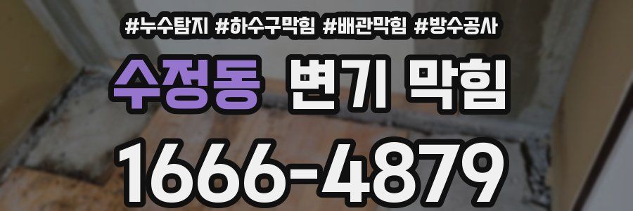 수정동 변기 막힘