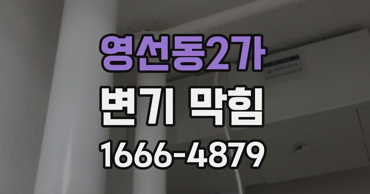 영선동2가 변기 막힘