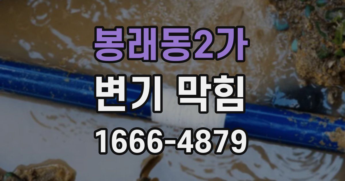 봉래동2가 변기 막힘