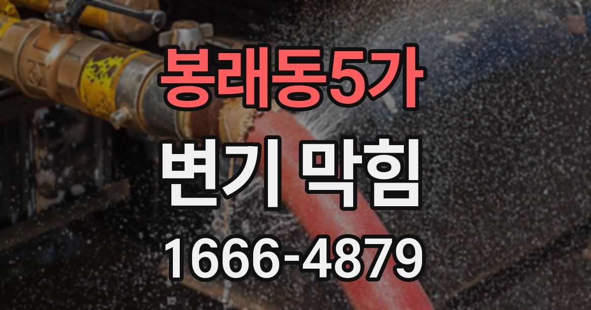 봉래동5가 변기 막힘