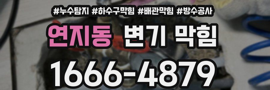 연지동 변기 막힘
