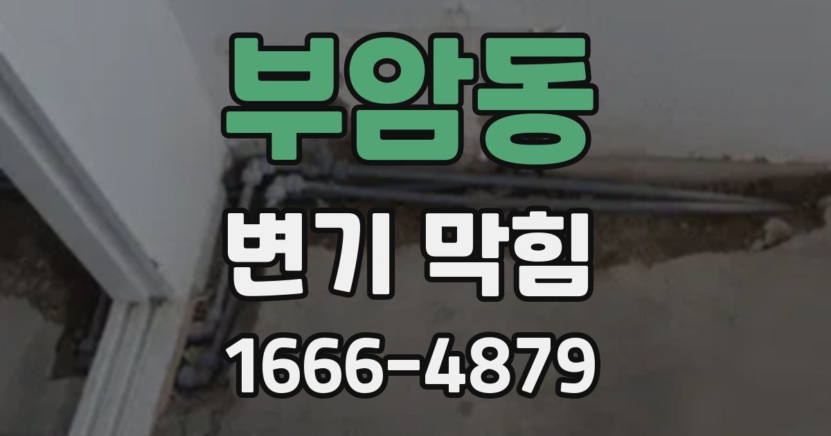 부암동 변기 막힘