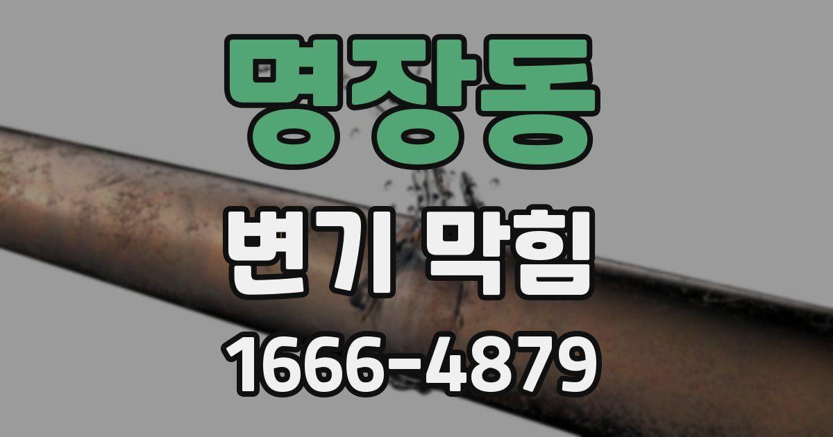 명장동 변기 막힘