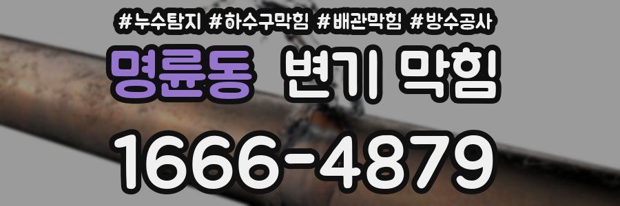 명륜동 변기 막힘