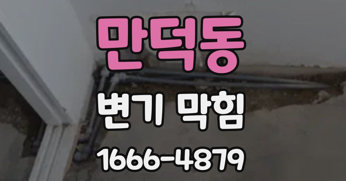 만덕동 변기 막힘