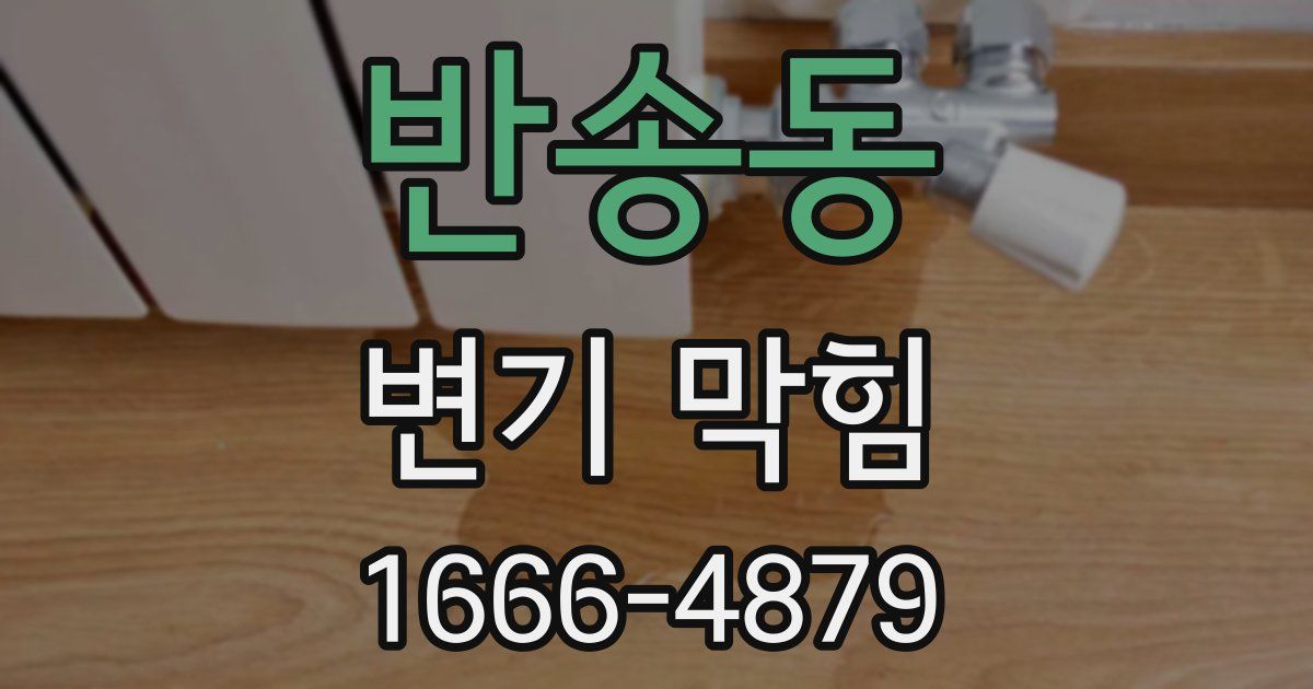 반송동 변기 막힘