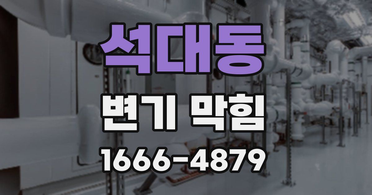 석대동 변기 막힘