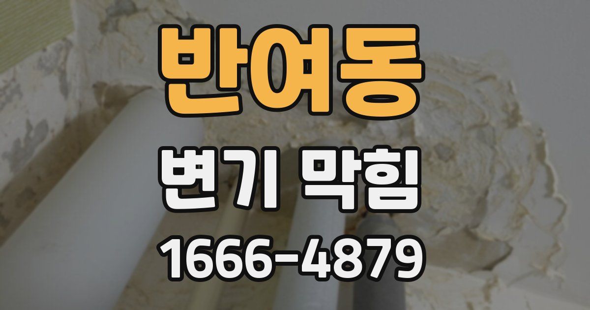 반여동 변기 막힘