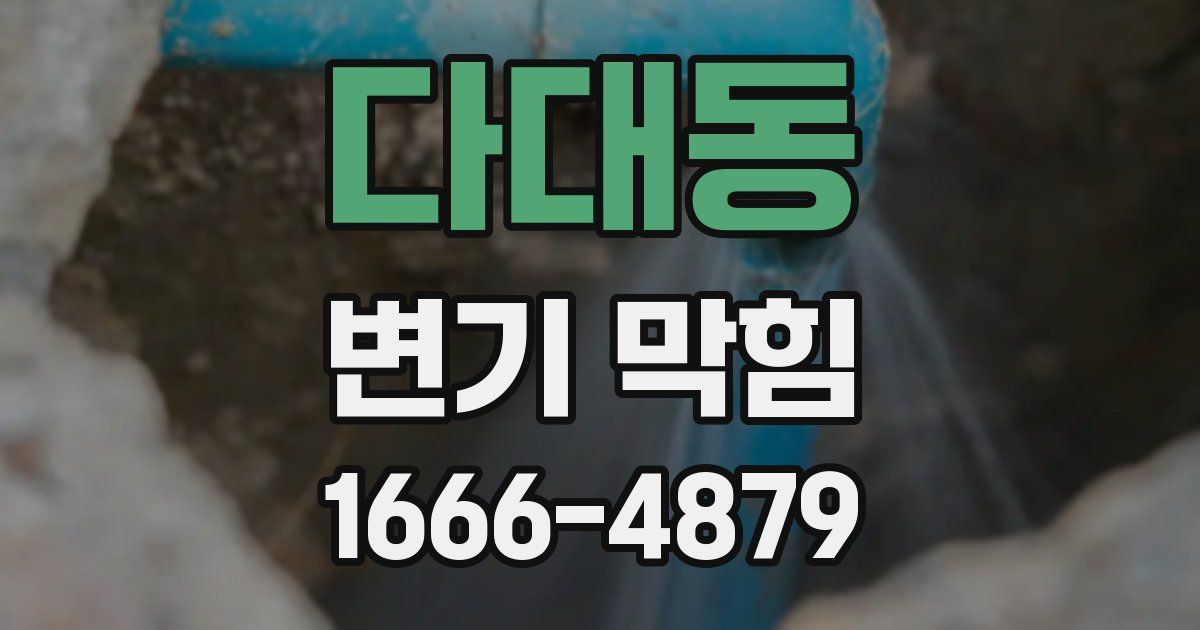 다대동 변기 막힘