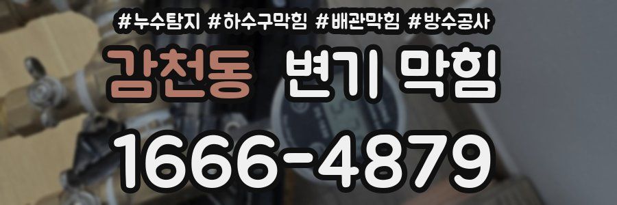감천동 변기 막힘