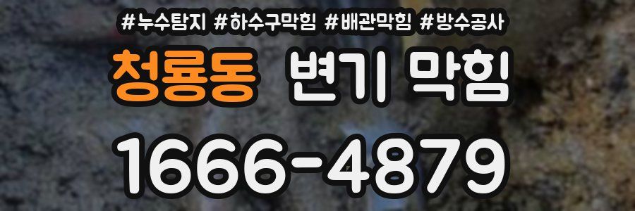 청룡동 변기 막힘