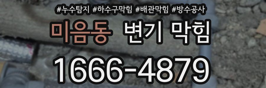 미음동 변기 막힘