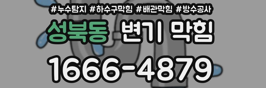성북동 변기 막힘