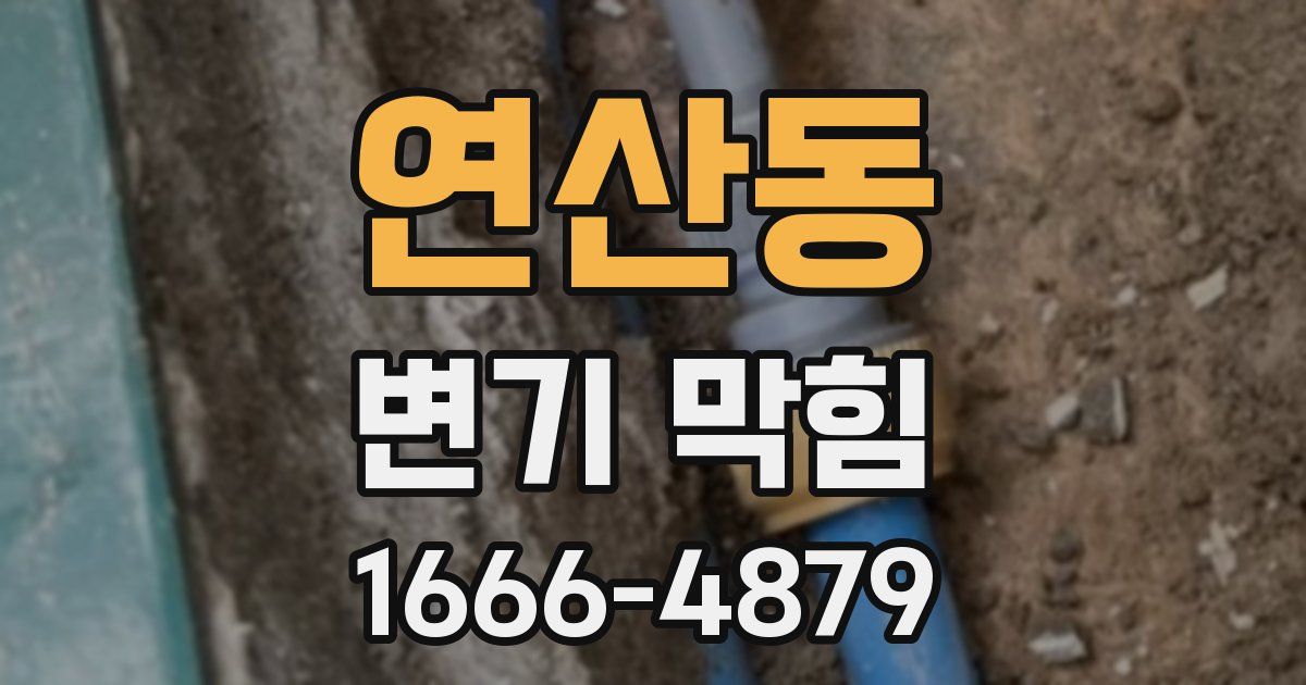 연산동 변기 막힘