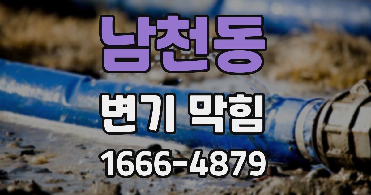 남천동 변기 막힘