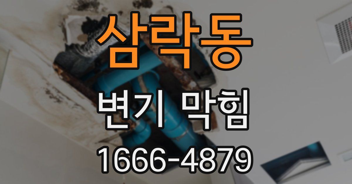 삼락동 변기 막힘