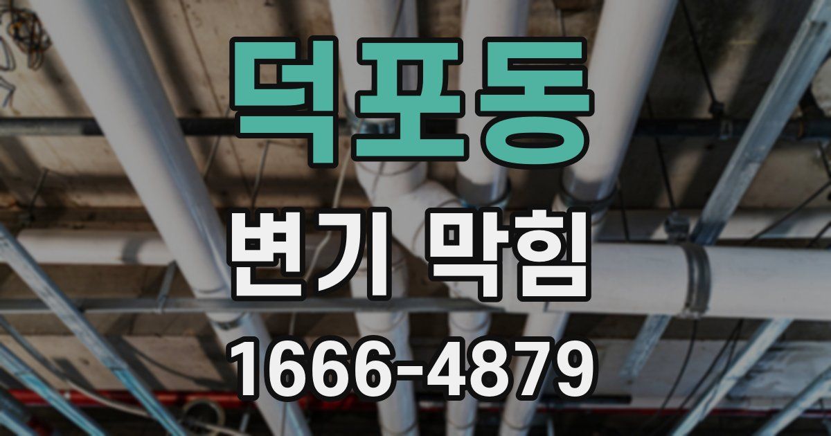 덕포동 변기 막힘