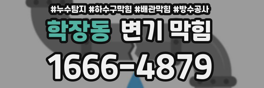 학장동 변기 막힘