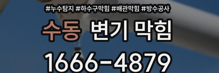 수동 변기 막힘