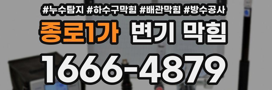 종로1가 변기 막힘