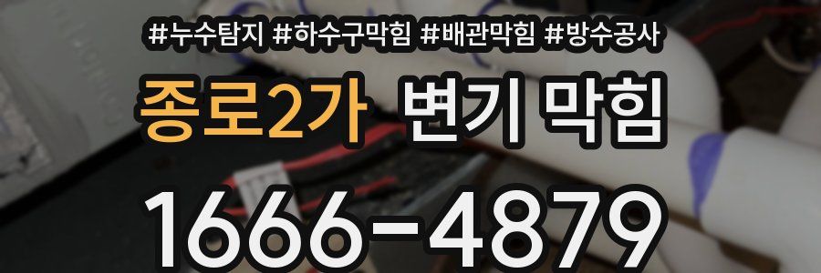 종로2가 변기 막힘