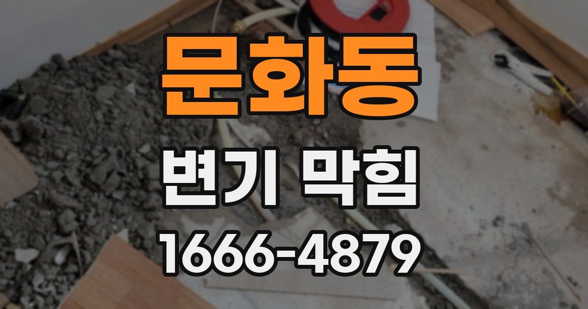 문화동 변기 막힘