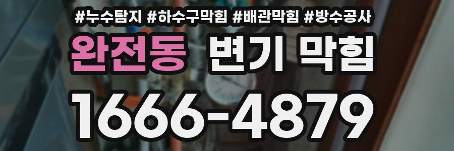 완전동 변기 막힘