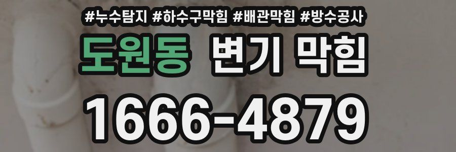 도원동 변기 막힘