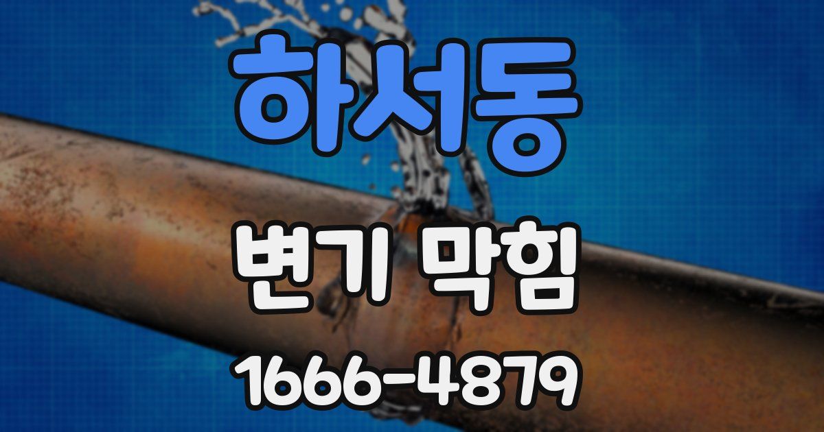 하서동 변기 막힘