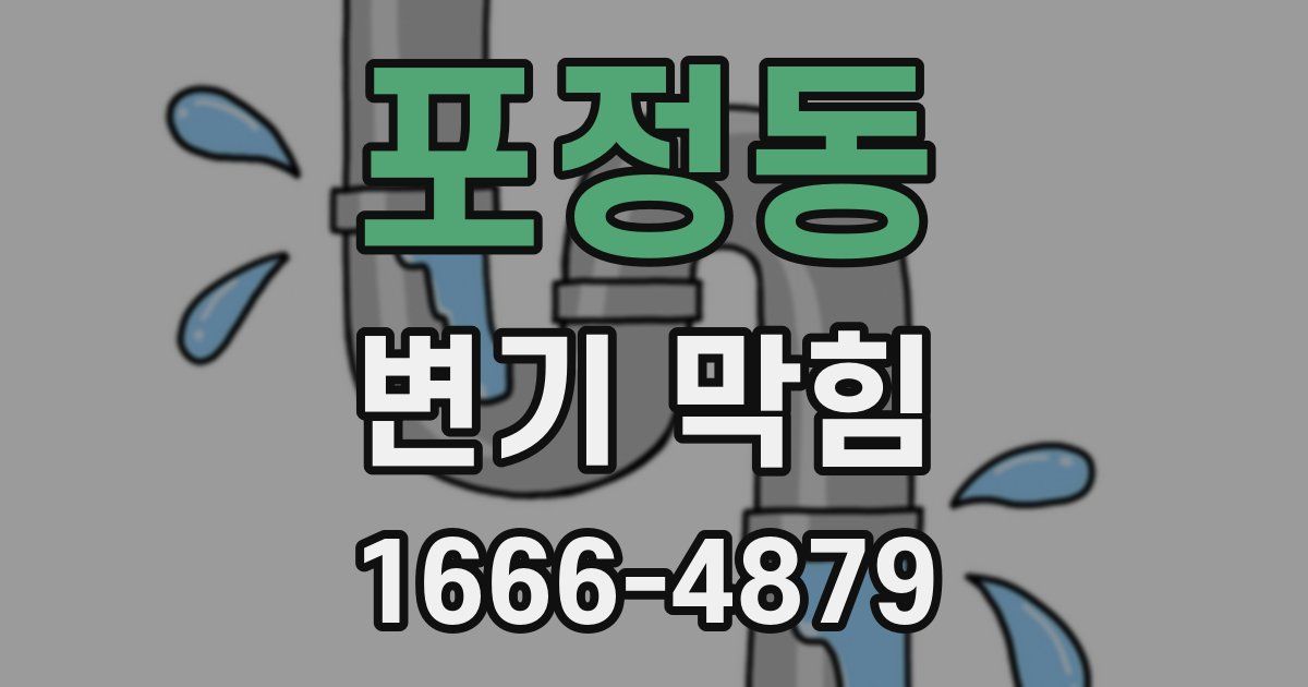포정동 변기 막힘