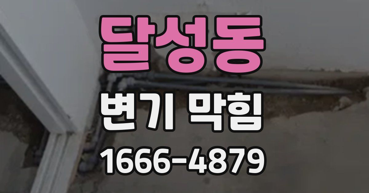 달성동 변기 막힘