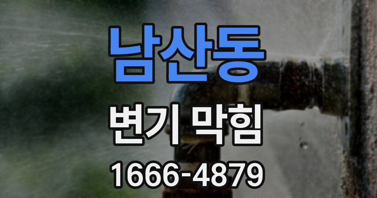 남산동 변기 막힘
