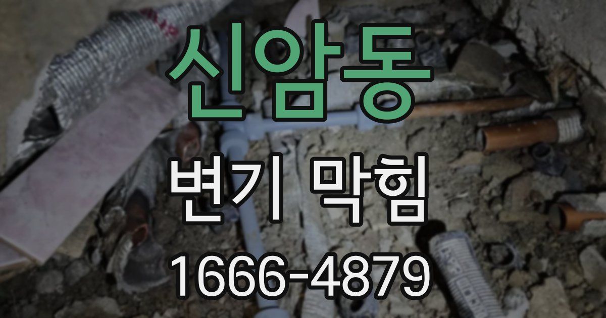 신암동 변기 막힘