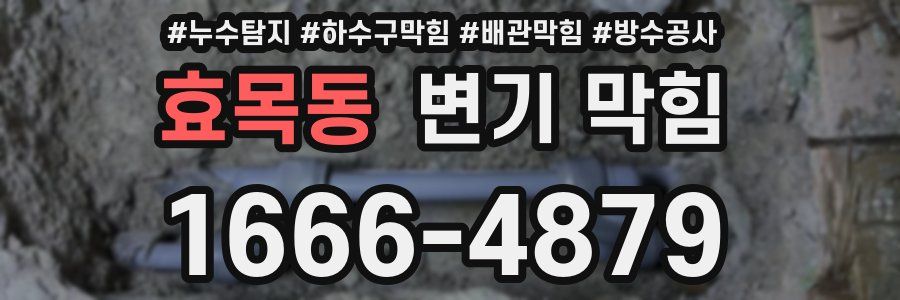 효목동 변기 막힘