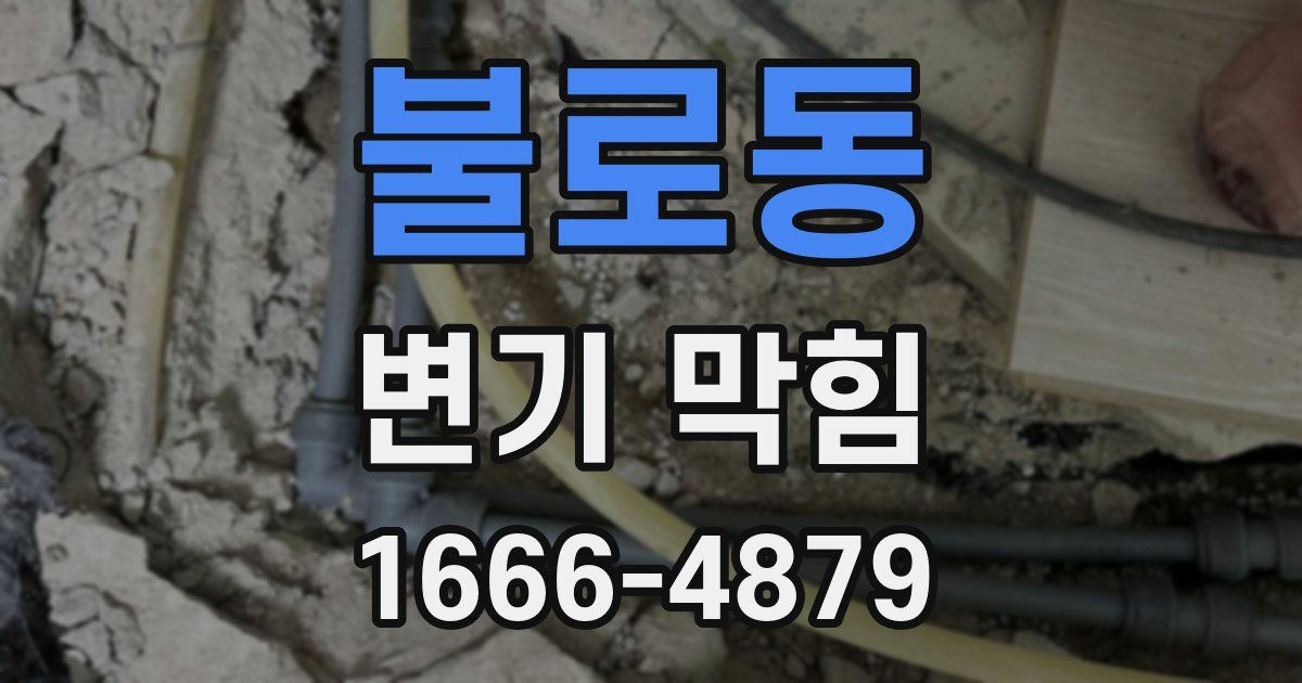 불로동 변기 막힘