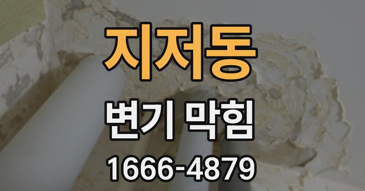 지저동 변기 막힘