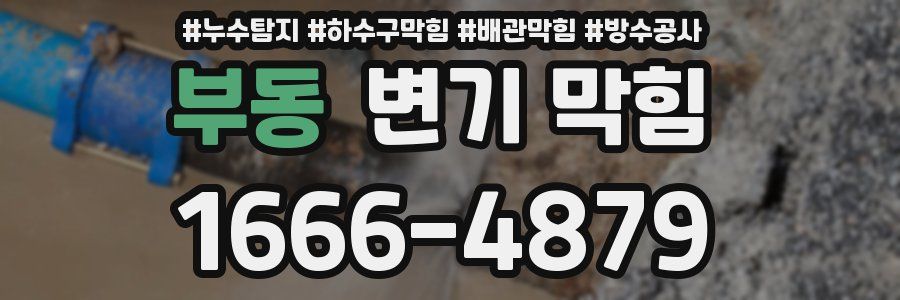 부동 변기 막힘
