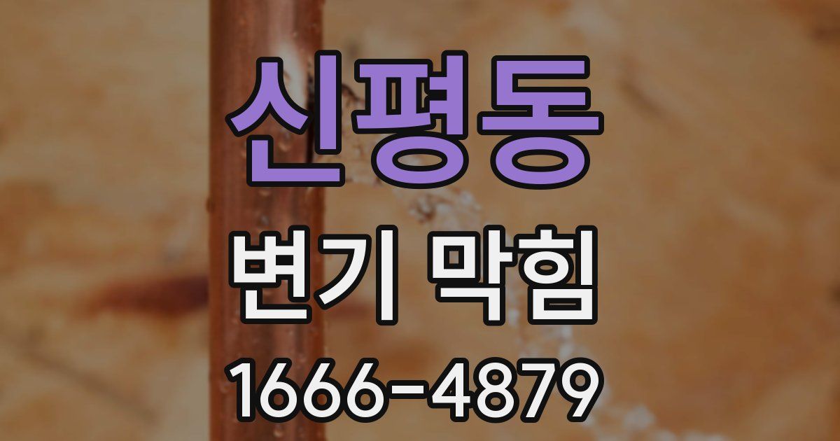 신평동 변기 막힘
