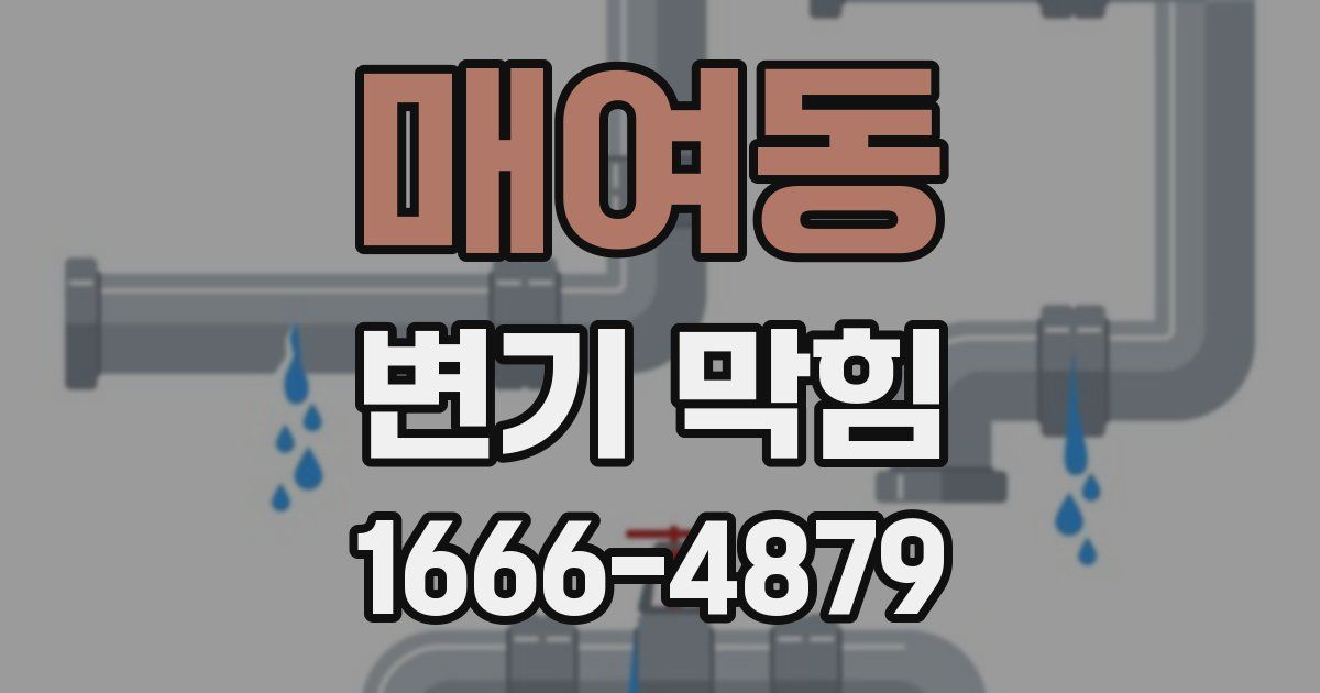 매여동 변기 막힘