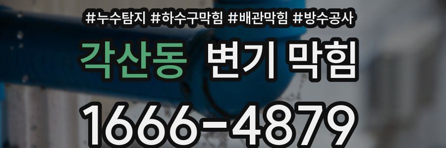 각산동 변기 막힘