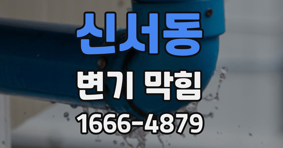 신서동 변기 막힘