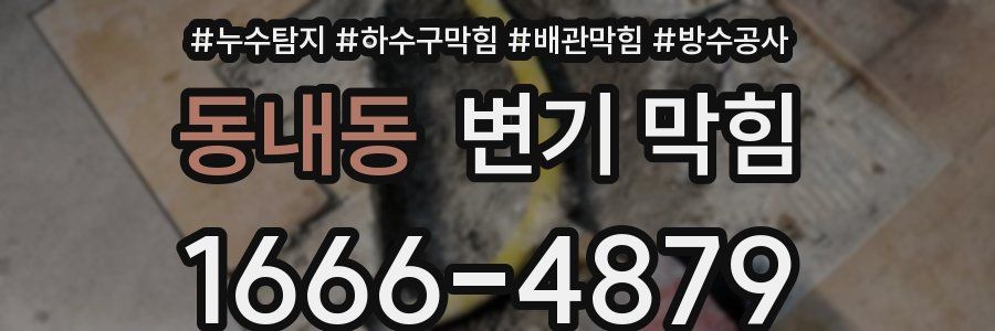 동내동 변기 막힘