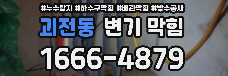 괴전동 변기 막힘