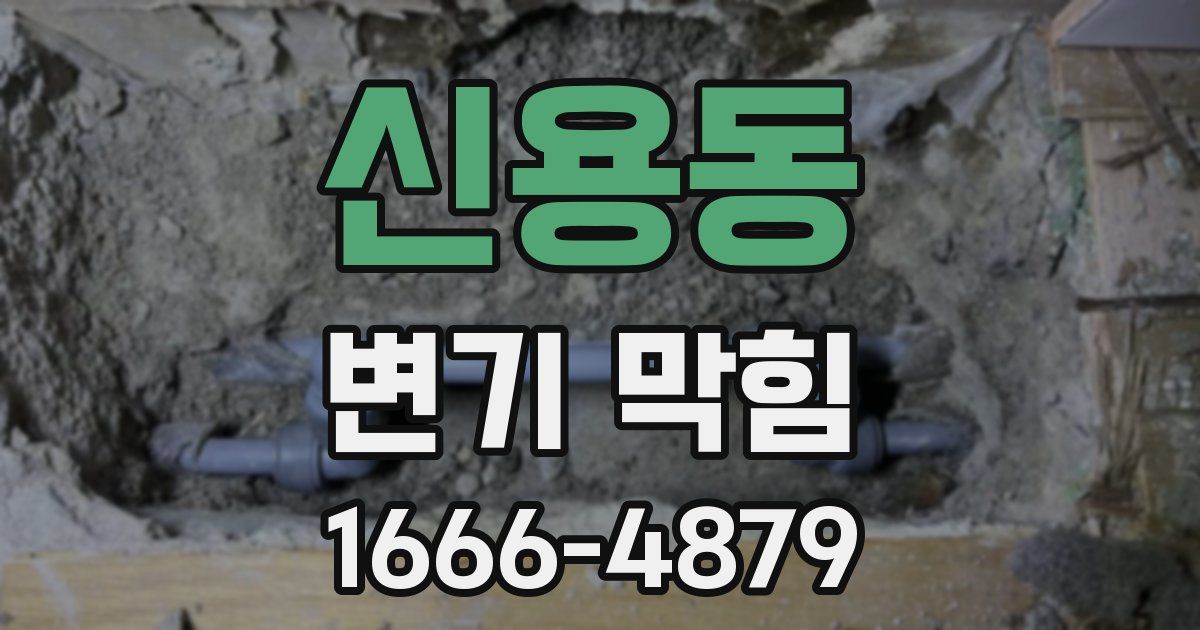 신용동 변기 막힘