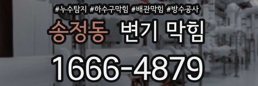 송정동 변기 막힘