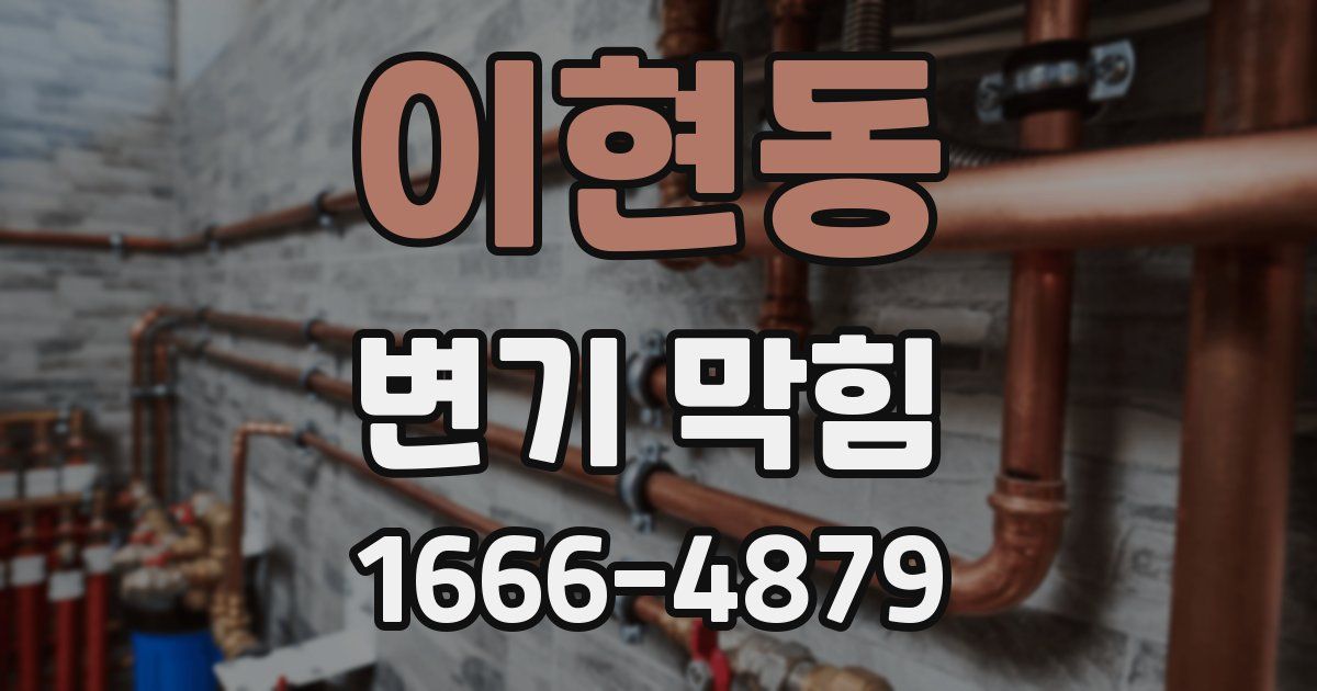 이현동 변기 막힘