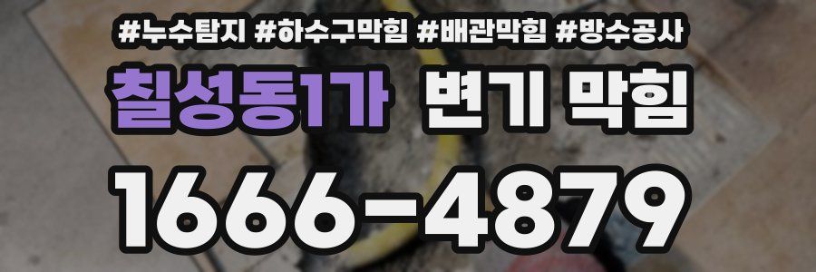 칠성동1가 변기 막힘
