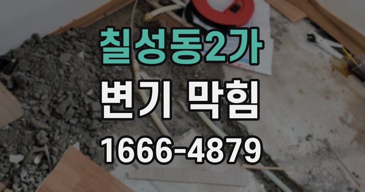 칠성동2가 변기 막힘