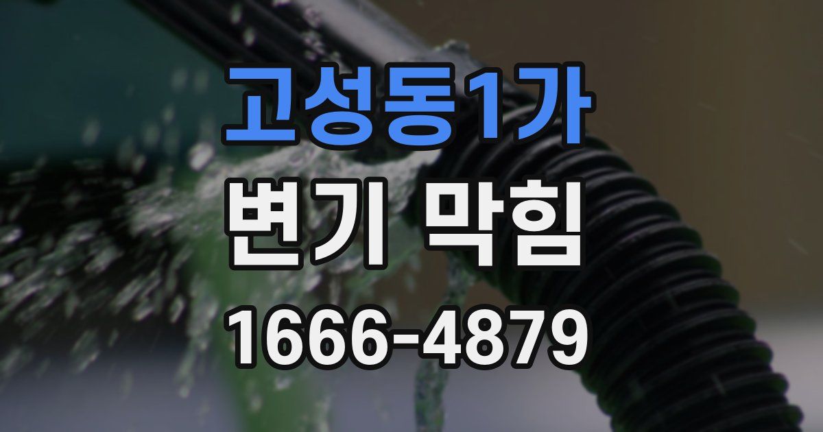 고성동1가 변기 막힘